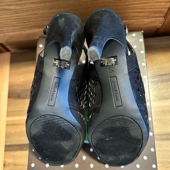 Kelly & Katie Black Micro SU dress heels - Picture 4 of 13